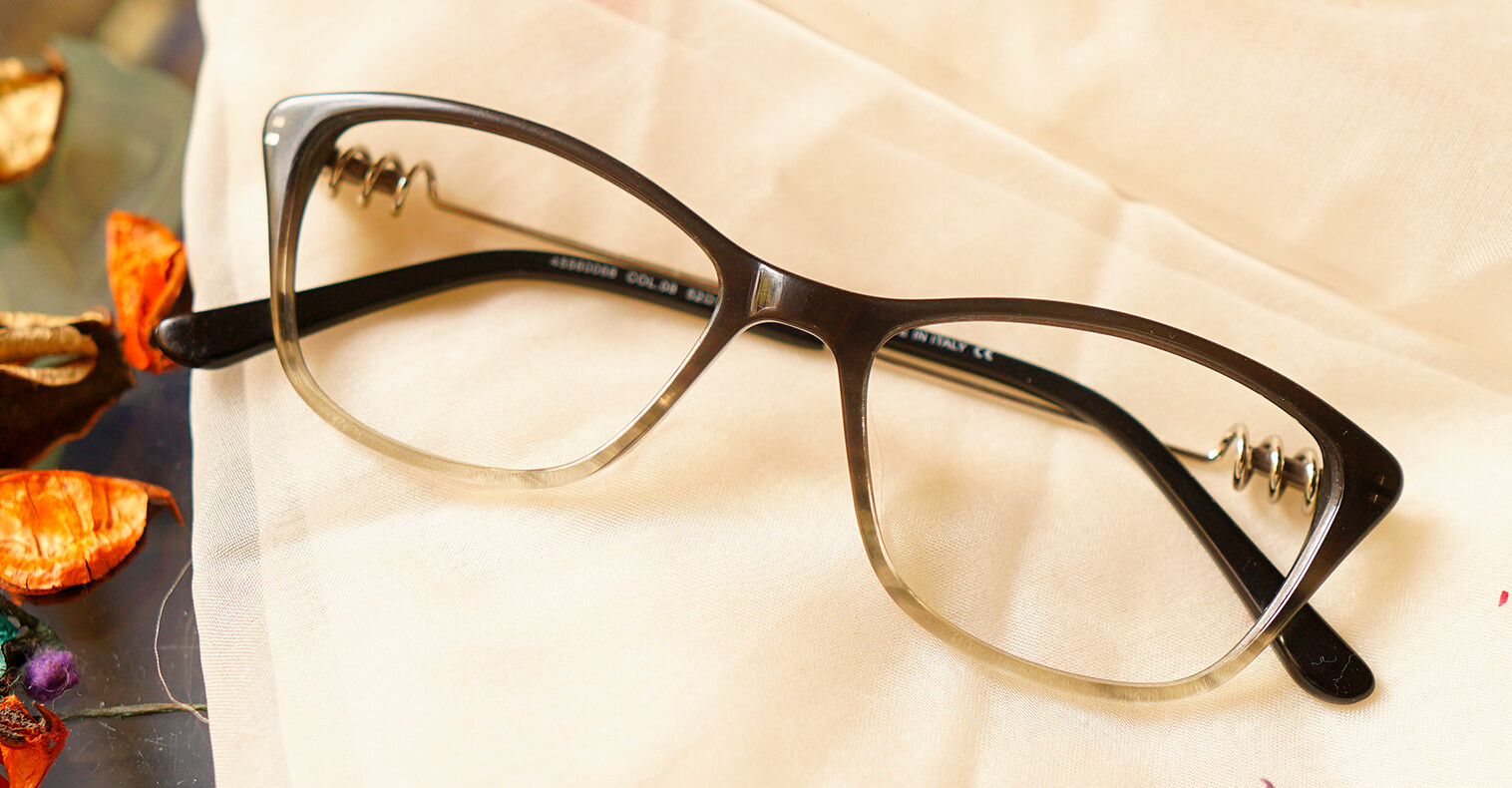 Colorado black gray square eyeglasses for women