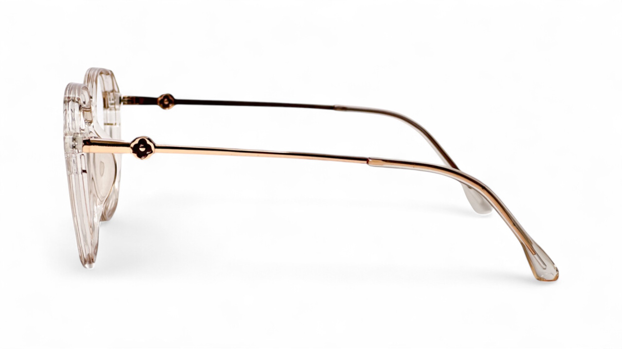 1 (7) Pink Transparent Eyeglasses