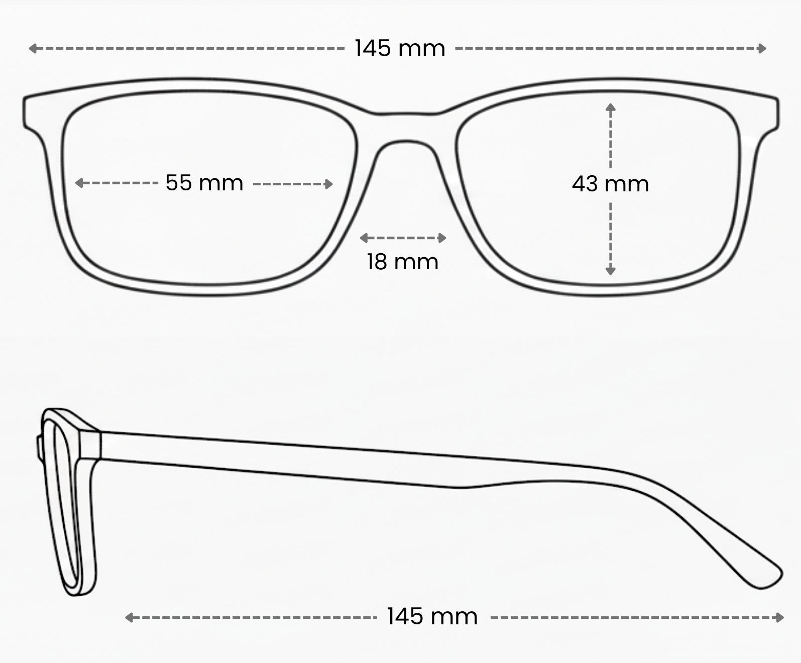 Frame measurement diagram